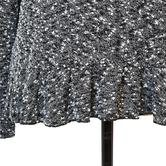 CYNTHIA ROWLEY Women's Regular Marbled Ruffle Sweater Cardigan Size Small Black - Picture 5 of 14